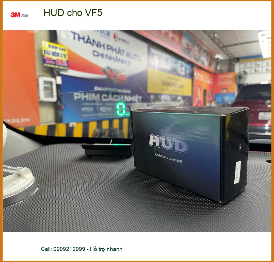 Anh Tấn lắp HUD cho VF5 tại Quận 12 để theo dõi thông tin lái xe tiện lợi ảnh thực tế 3