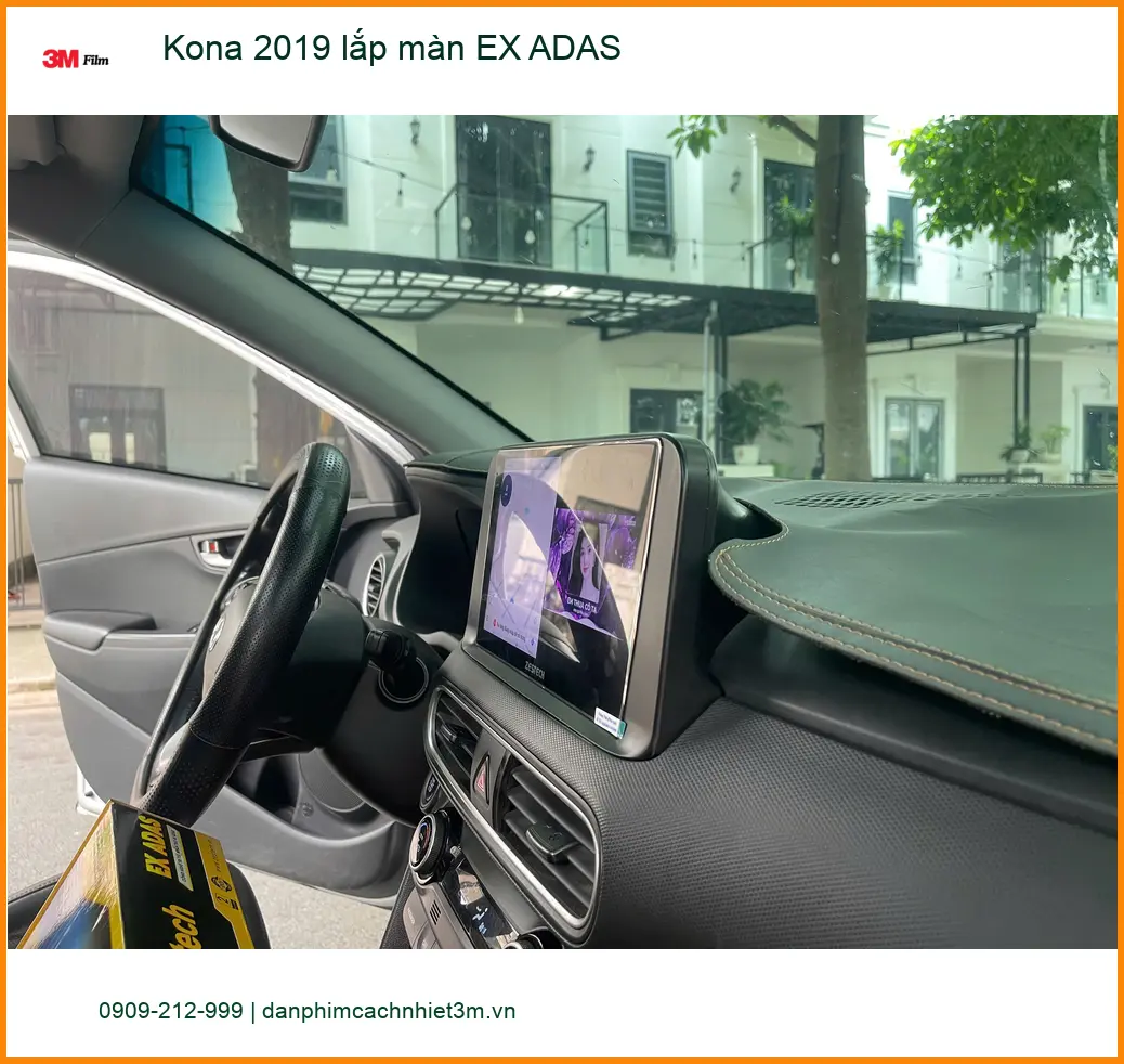 Anh Kiên lắp màn EX ADAS Kona 2019 tại Quận 7 nâng cao an toàn khi lái