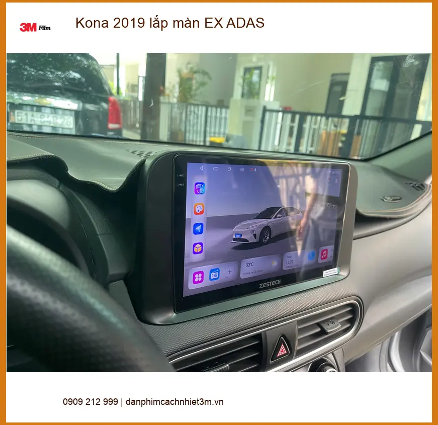 Anh Kiên lắp màn EX ADAS Kona 2019 tại Quận 7 nâng cao an toàn khi lái ảnh thực tế 2