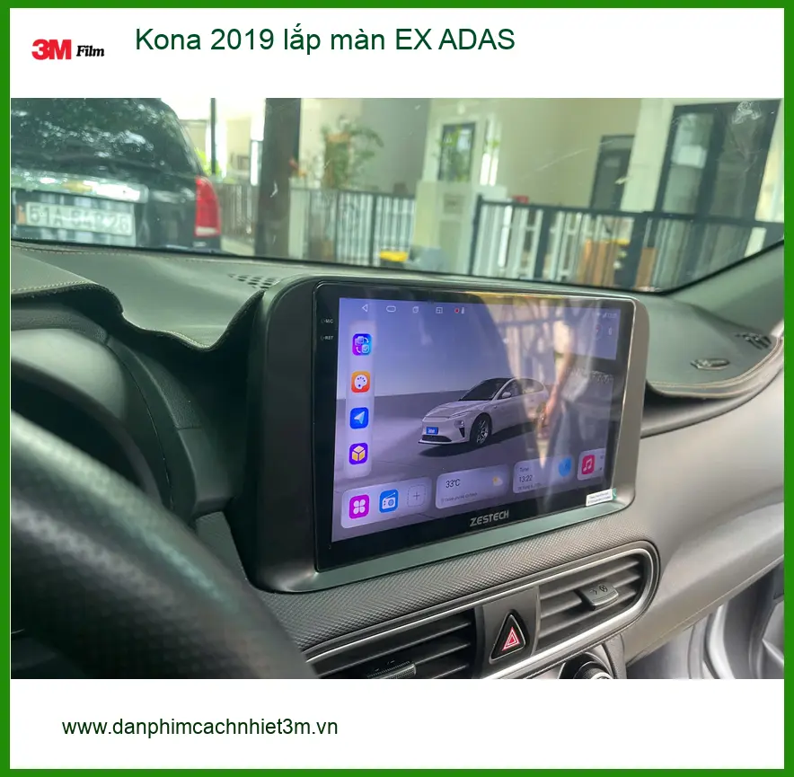 Anh Khải Hưng lắp màn hình EX ADAS cho Kona 2019 tại Quận Tân Bình
