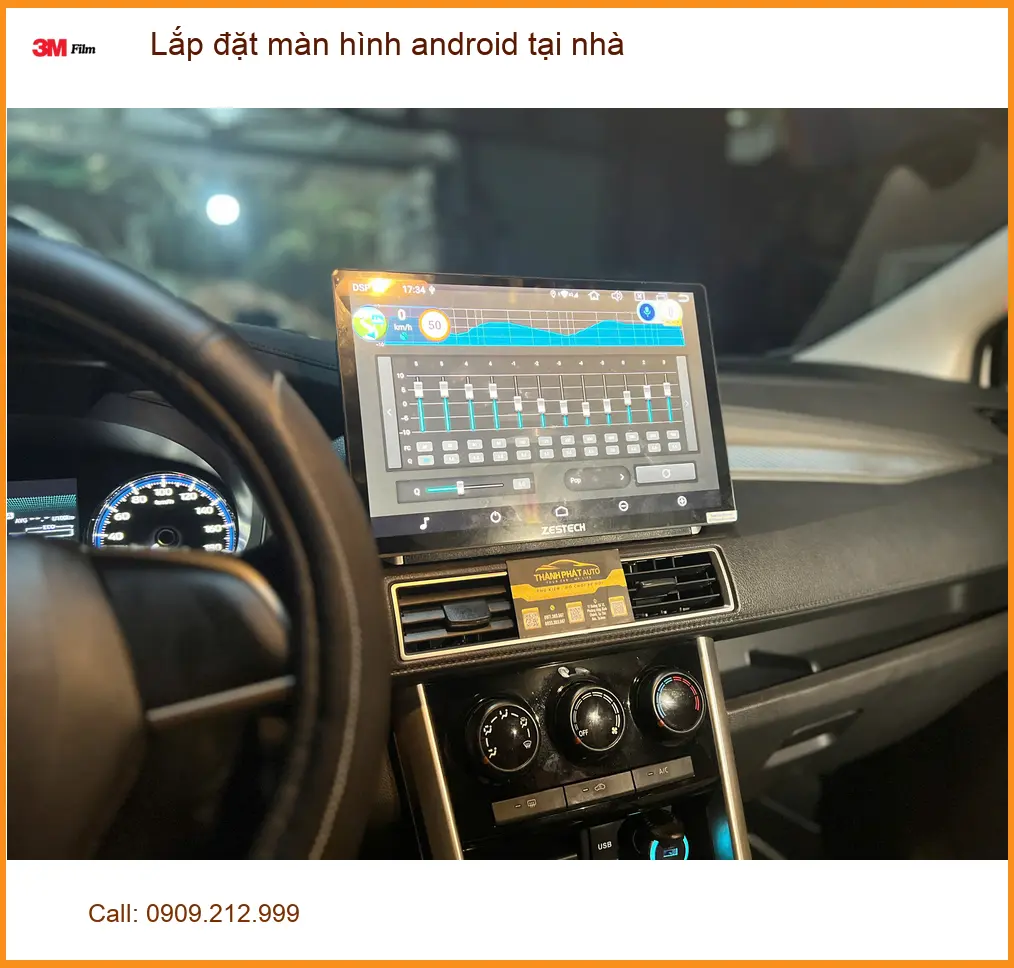 Anh Khải lắp màn hình Android Hyundai Elantra tại nhà Quận 10, tiết kiệm thời gian