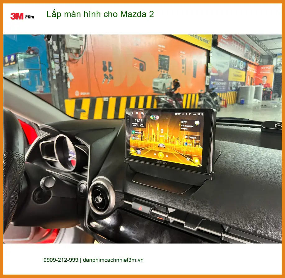 Chị Thu lắp màn hình Android cho Mazda 2 ở Hóc Môn để nâng tầm trải nghiệm lái ảnh thực tế 3