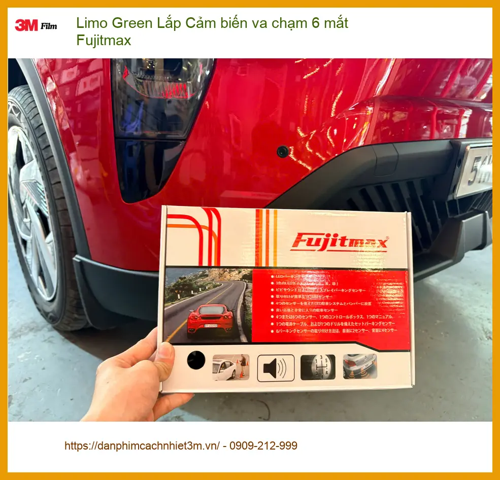Anh Minh Lái Limo Green lắp cảm biến va chạm 6 mắt Fujitmax ở Quận 4 để tự tin đậu đỗ ảnh thực tế 2