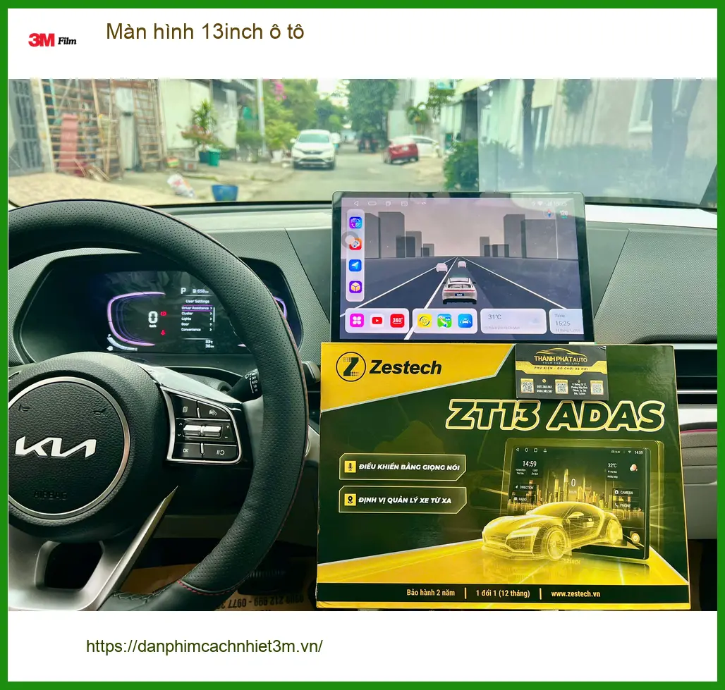 Chị Minh Thư nâng cấp màn hình 13inch ô tô Honda CR-V tại Củ Chi ảnh thực tế 2