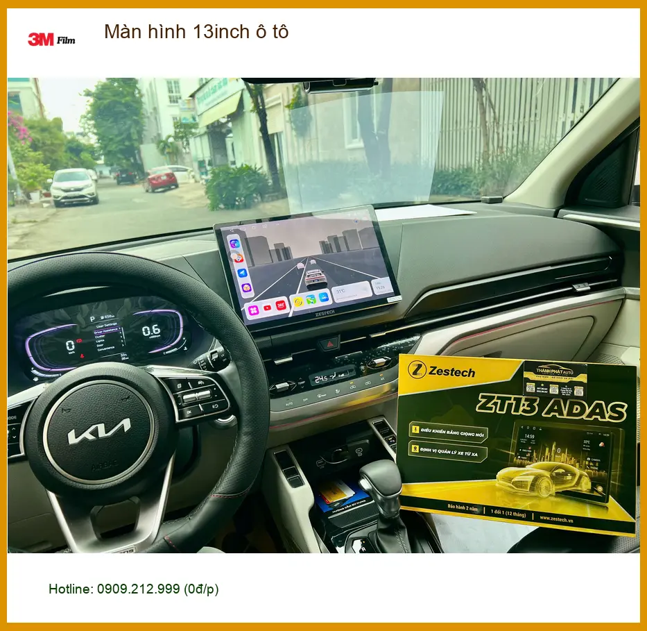 Chị Minh Thư nâng cấp màn hình 13inch ô tô Honda CR-V tại Củ Chi ảnh thực tế 3