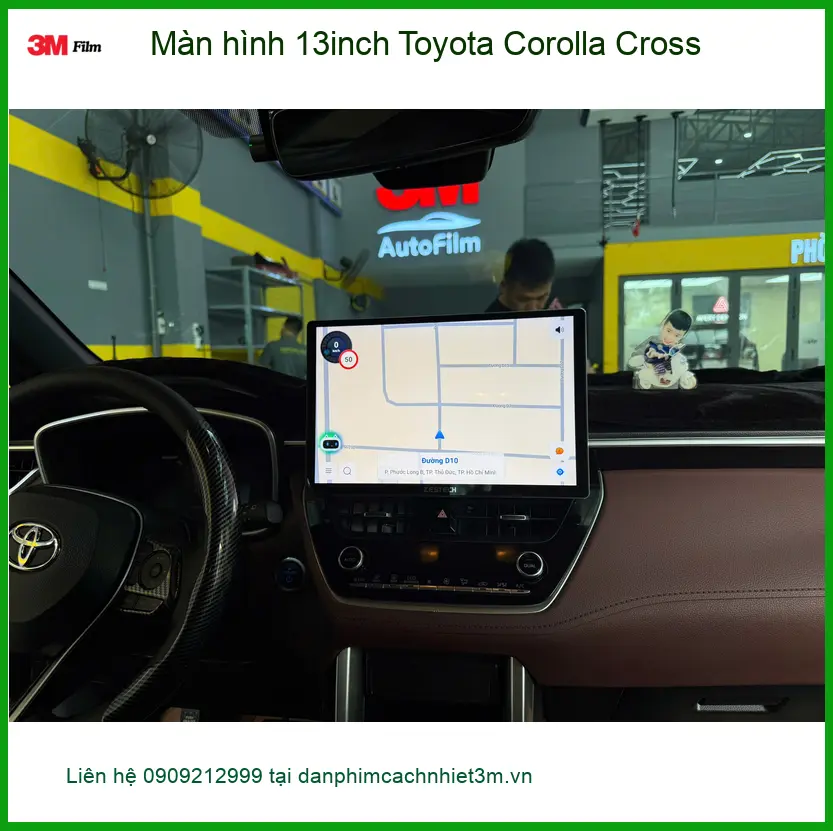 Anh Khải nâng cấp màn hình 13inch cho Toyota Corolla Cross tại Quận 7 để giải trí tiện lợi hơn ảnh thực tế 2