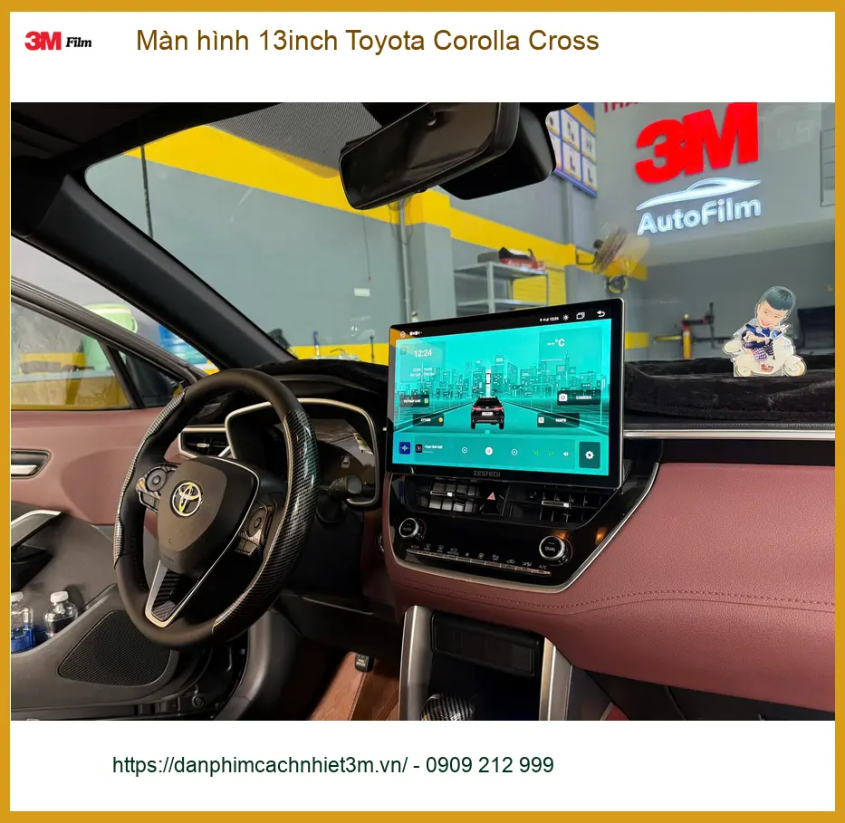 Anh Khải nâng cấp màn hình 13inch cho Toyota Corolla Cross tại Quận 7 để giải trí tiện lợi hơn ảnh thực tế 3