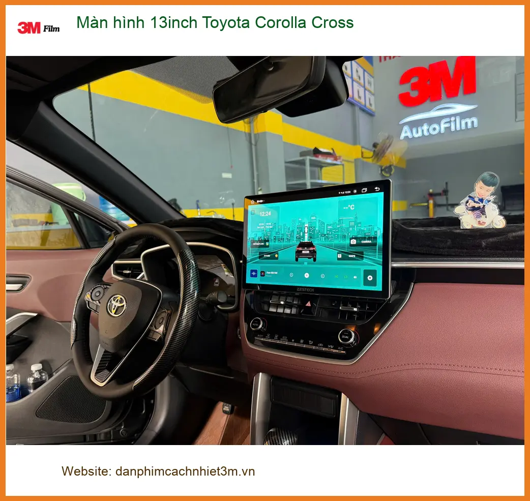 Anh Tấn nâng cấp màn hình 13inch Toyota Corolla Cross tại Quận Tân Phú để trải nghiệm mới mẻ ảnh thực tế 4