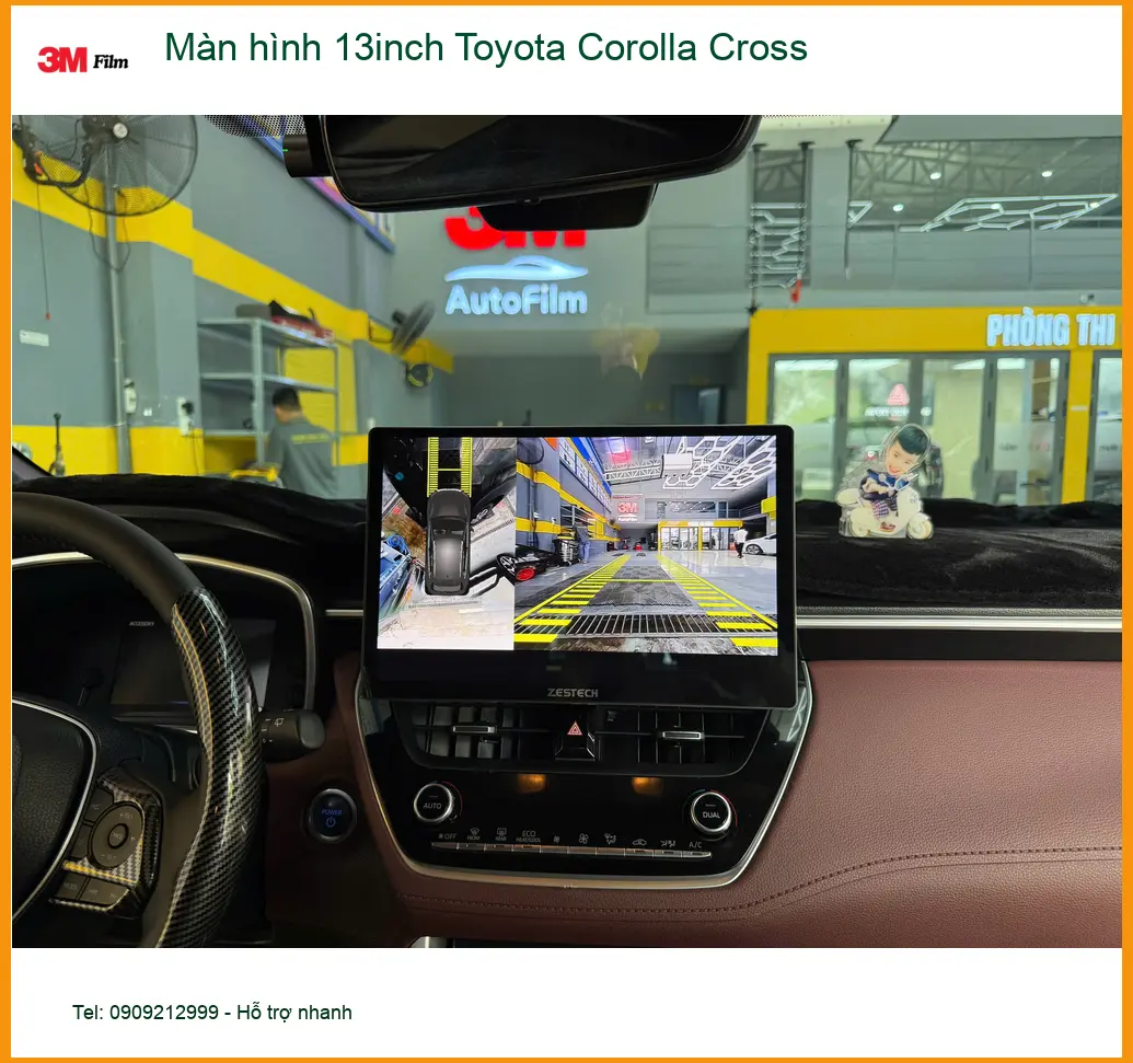 Anh Tấn nâng cấp màn hình 13inch Toyota Corolla Cross tại Quận Tân Phú để trải nghiệm mới mẻ ảnh thực tế 5