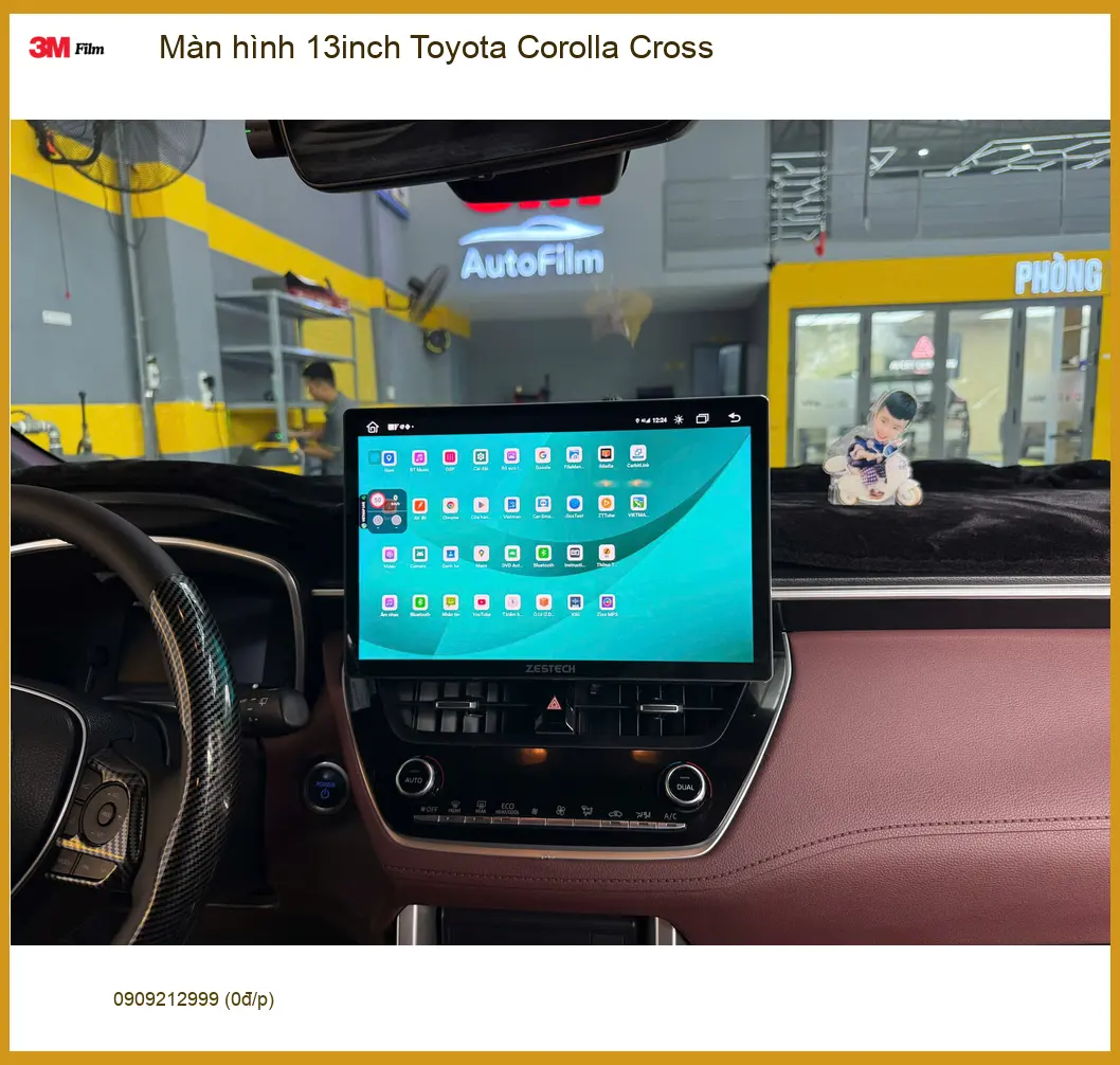 Chị Thảo Vân nâng cấp màn hình 13inch Toyota Corolla Cross tại Bình Chánh uy tín ảnh thực tế 3