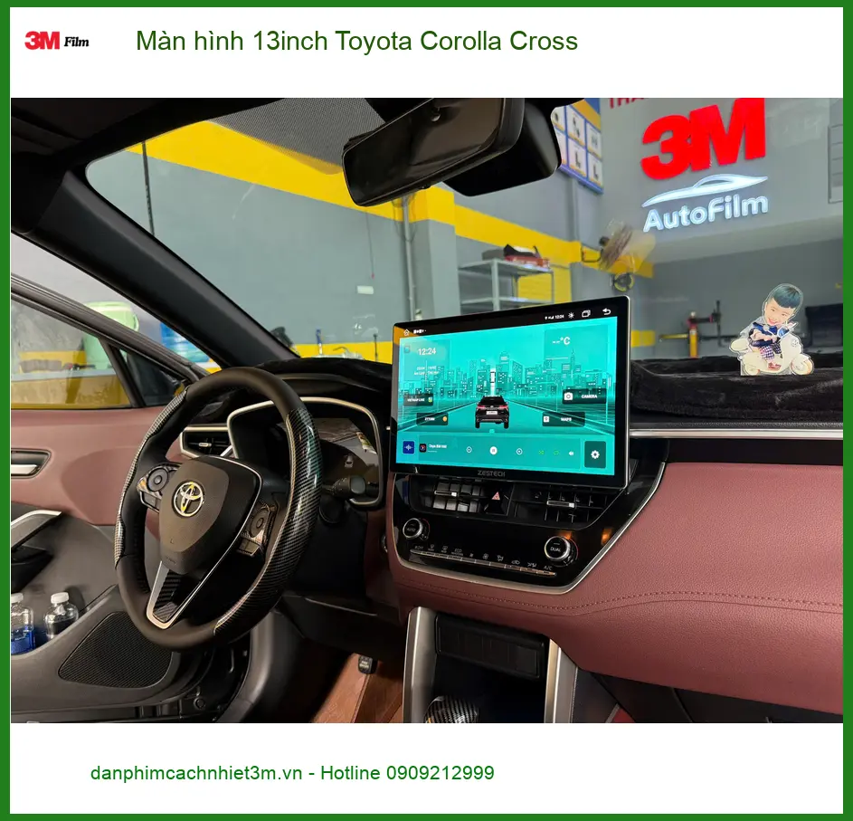 Chị Thảo Vân nâng cấp màn hình 13inch Toyota Corolla Cross tại Bình Chánh uy tín ảnh thực tế 4
