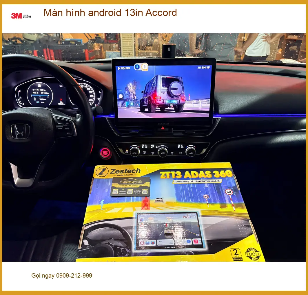 Anh Long nâng cấp màn hình Android 13in Accord tại Quận Bình Thạnh