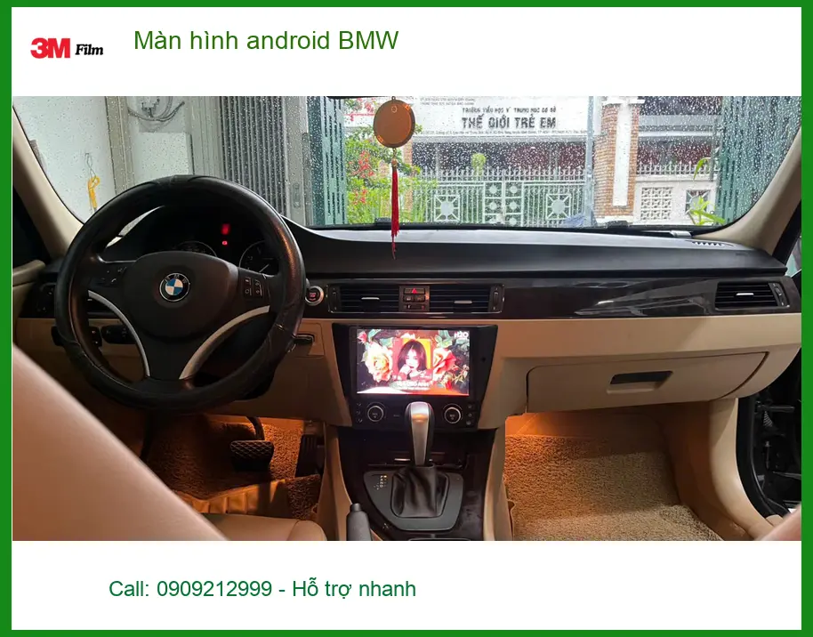 Chị Thảo nâng cấp màn hình Android cho BMW X5 ở Củ Chi sau khi màn zin bị lỗi ảnh thực tế 3