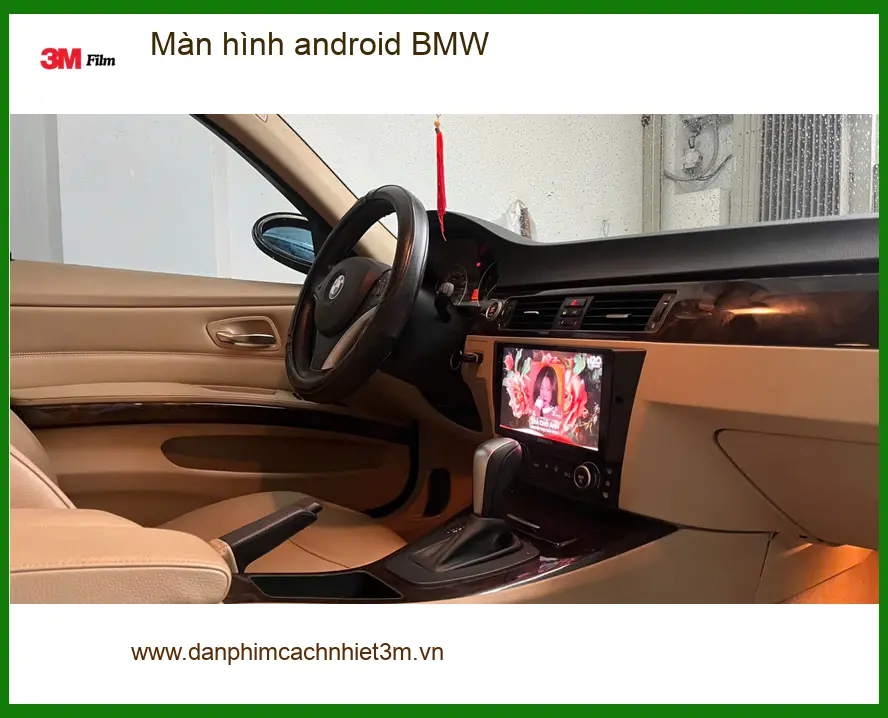 Anh Tấn lắp màn hình Android BMW tại Cần Giờ, xe thêm hiện đại ảnh thực tế 2