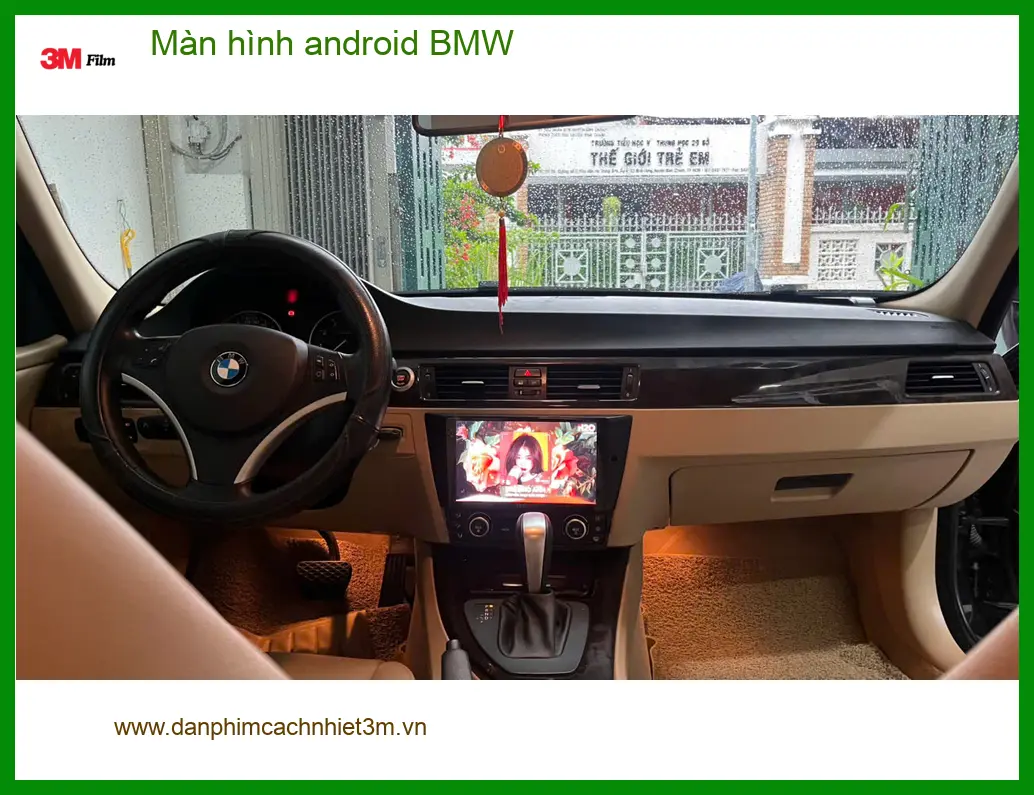 Anh Tấn lắp màn hình Android BMW tại Cần Giờ, xe thêm hiện đại ảnh thực tế 3