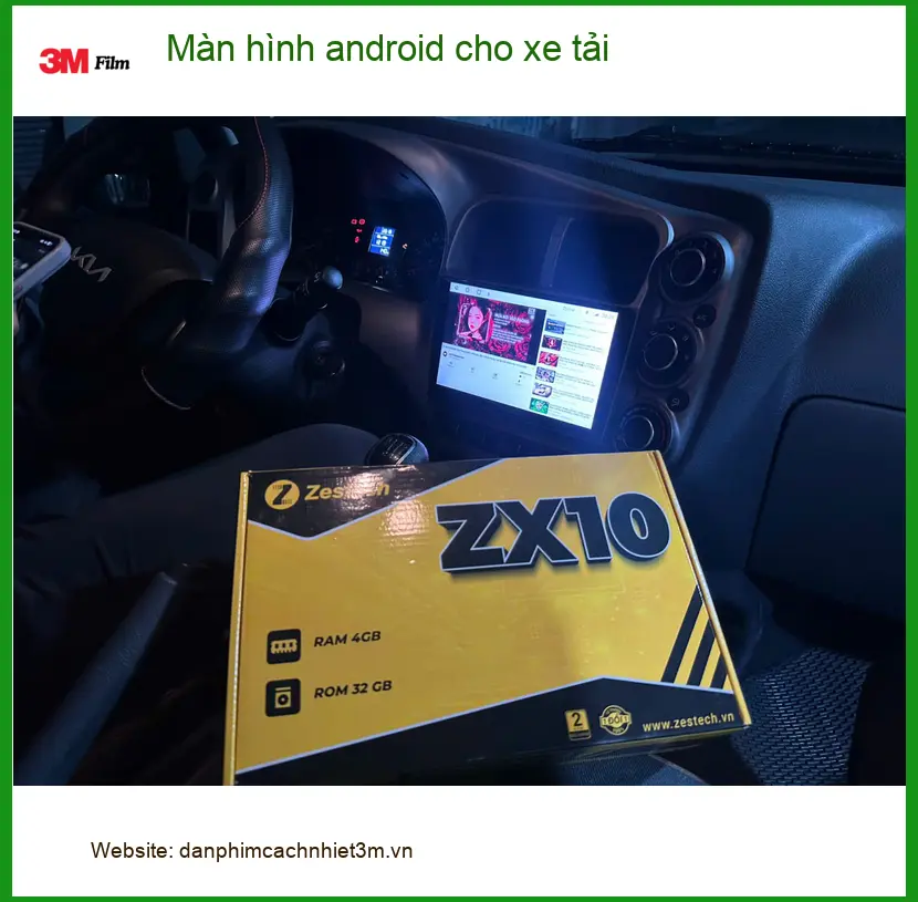 Anh Lâm lắp màn hình Android cho xe tải Hino Dutro tại Quận 12 để tối ưu hóa lộ trình giao hàng
