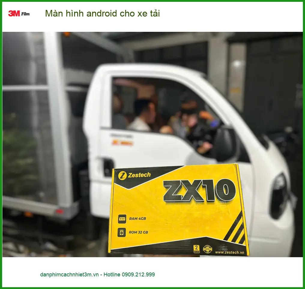 Bác Tấn lắp màn hình Android cho xe tải Hino 300 Series tại Quận Phú Nhuận để tiện đường đi ảnh thực tế 2