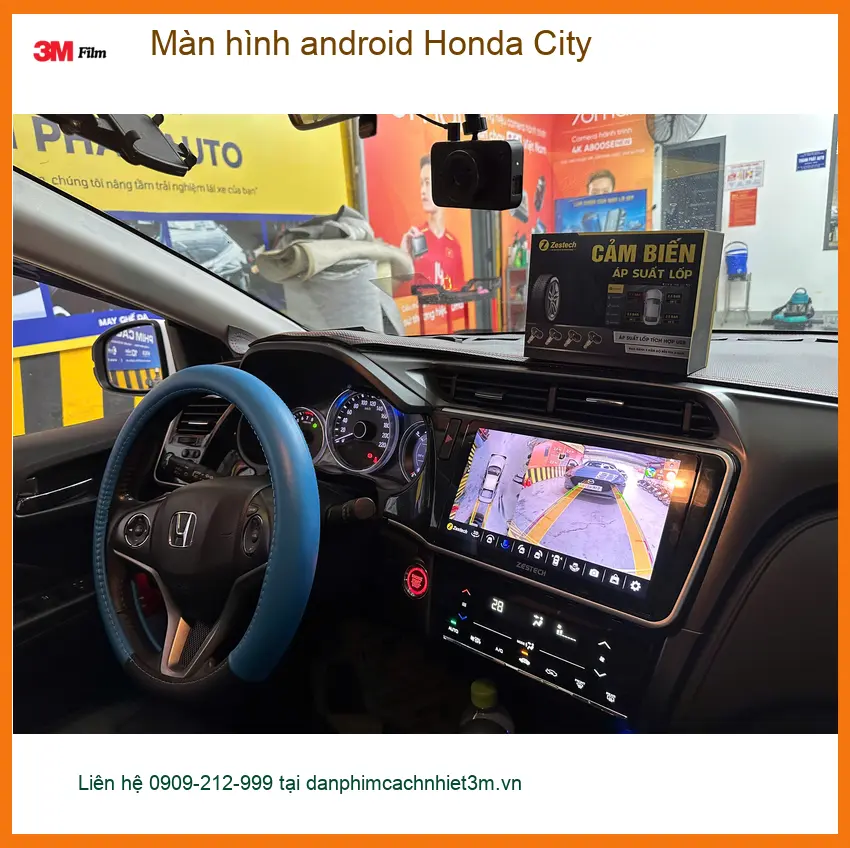 Bác Cường lắp màn hình Android Honda City tại Quận 9 để giải trí. ảnh thực tế 2