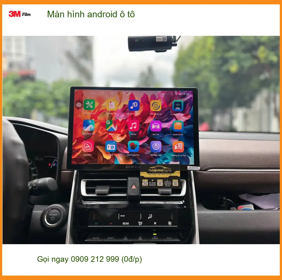 Chị Lan Anh lắp màn hình android ô tô cho Camry tại Quận 10 tiện giải trí ảnh thực tế 3