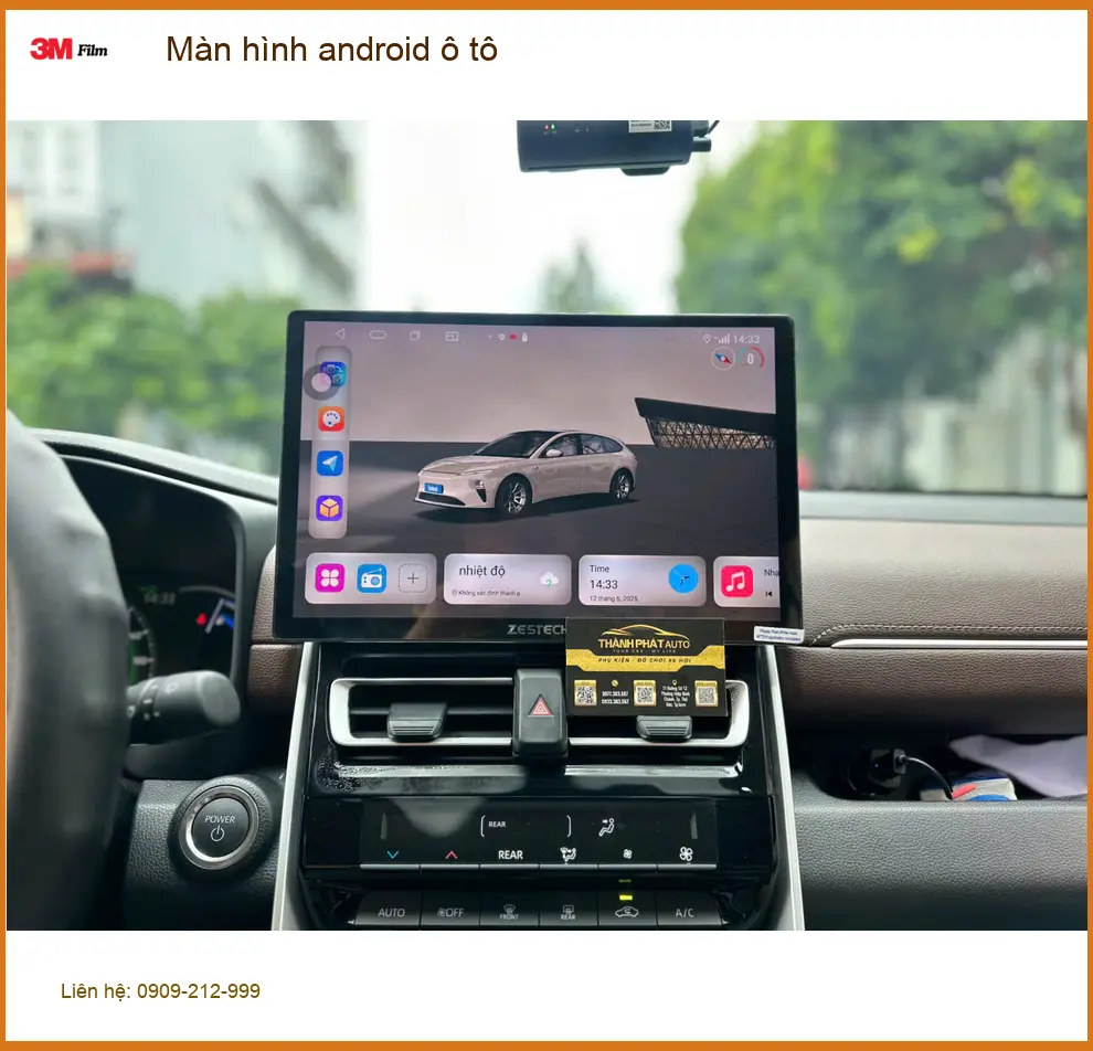 Chị Lan Anh lắp màn hình android ô tô cho Camry tại Quận 10 tiện giải trí ảnh thực tế 5