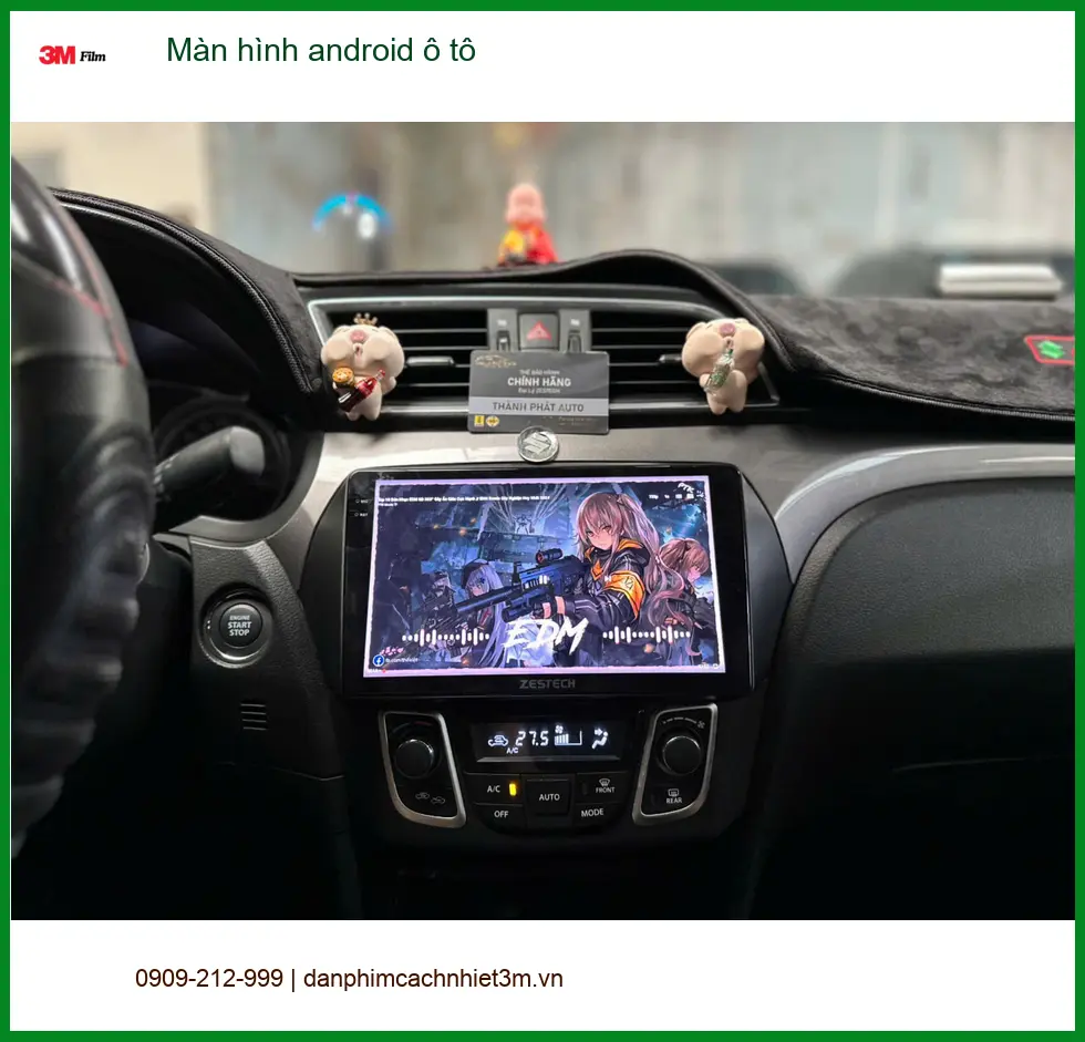 Anh Tấn lắp màn hình android ô tô cho Hyundai Santa Fe tại Quận Bình Thạnh