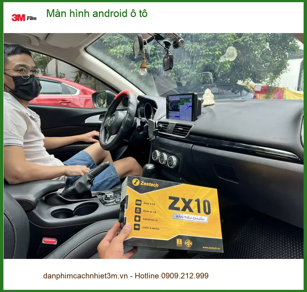 Chú Minh lắp Màn hình android ô tô cho Mazda 3 tại Quận 12 để tiện giải trí ảnh thực tế 2