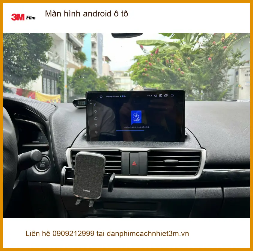 Chú Minh lắp Màn hình android ô tô cho Mazda 3 tại Quận 12 để tiện giải trí ảnh thực tế 3
