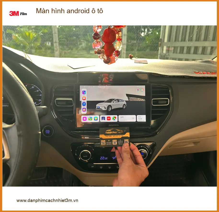 Anh Bách lắp màn hình android ô tô cho Toyota Fortuner tại Quận 6