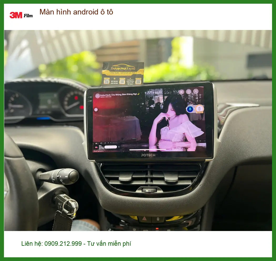 Chị Thảo lắp màn hình android ô tô Kia K3 tại Quận 12 ảnh thực tế 2