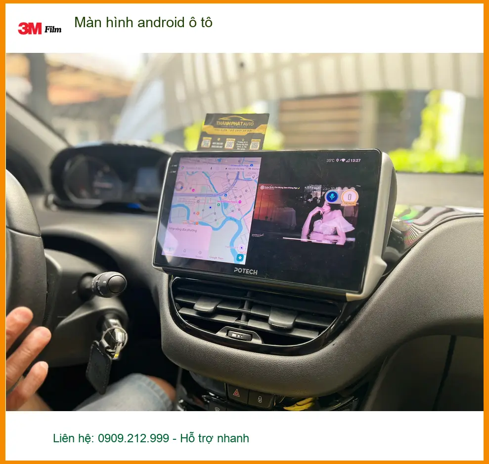 Chị Thảo lắp màn hình android ô tô Kia K3 tại Quận 12 ảnh thực tế 4