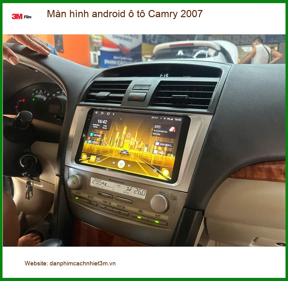 Chị Thảo lắp màn hình Android ô tô Camry 2007 Quận 9 nâng cấp giải trí