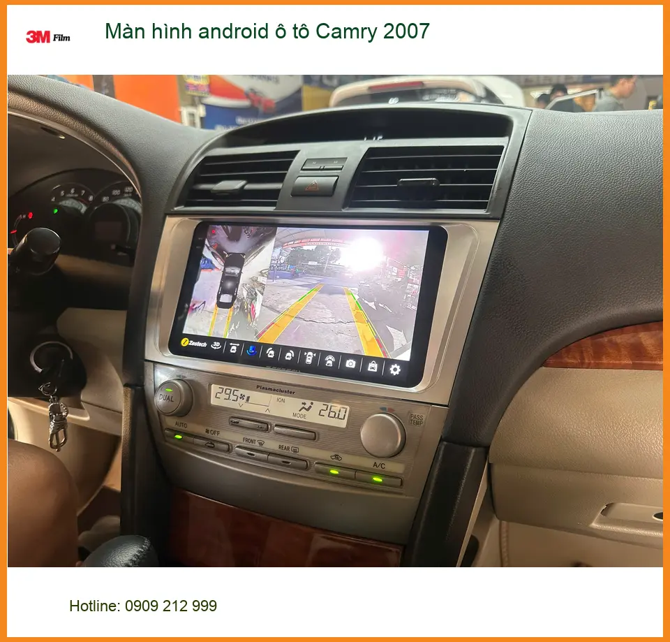 Chị Thảo lắp màn hình Android ô tô Camry 2007 Quận 9 nâng cấp giải trí ảnh thực tế 2