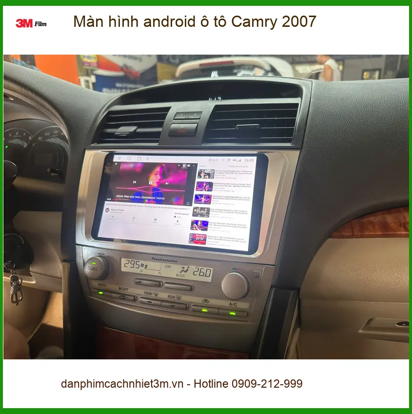 Anh Khôi lắp màn hình Android Camry 2007 tại Nhà Bè để lái xe tiện nghi hơn ảnh thực tế 3