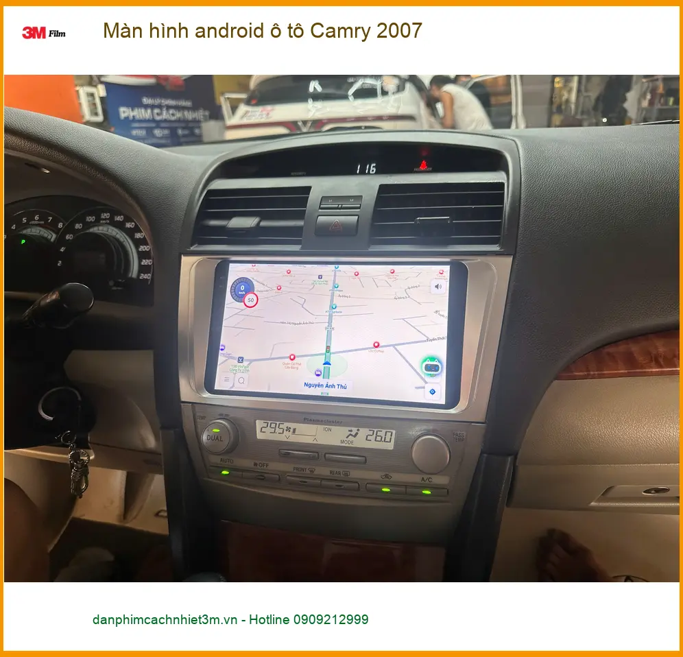 Anh Khôi lắp màn hình Android Camry 2007 tại Nhà Bè để lái xe tiện nghi hơn ảnh thực tế 4