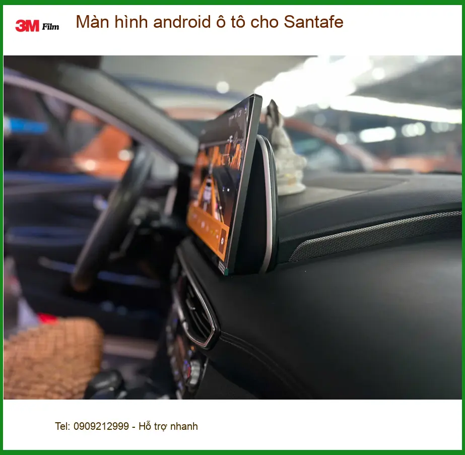 Anh Thắng lắp màn hình Android ô tô cho Santafe tại Quận 12 để tiện chỉ đường