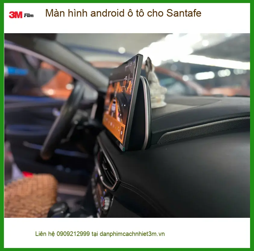 Chị Thảo lắp màn hình android ô tô cho Santafe Quận 8, nâng cấp giải trí. ảnh thực tế 2