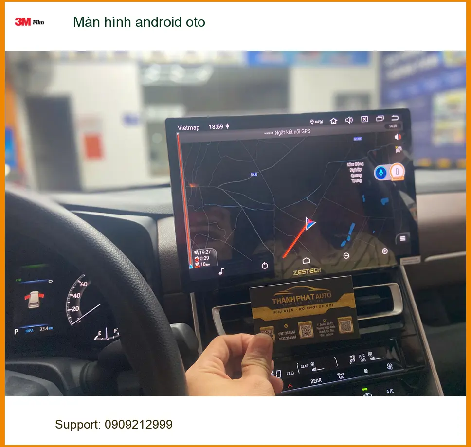 Anh Minh lắp màn hình Android ô tô Mazda 3 tại Quận 9 xem YouTube, bản đồ ảnh thực tế 2