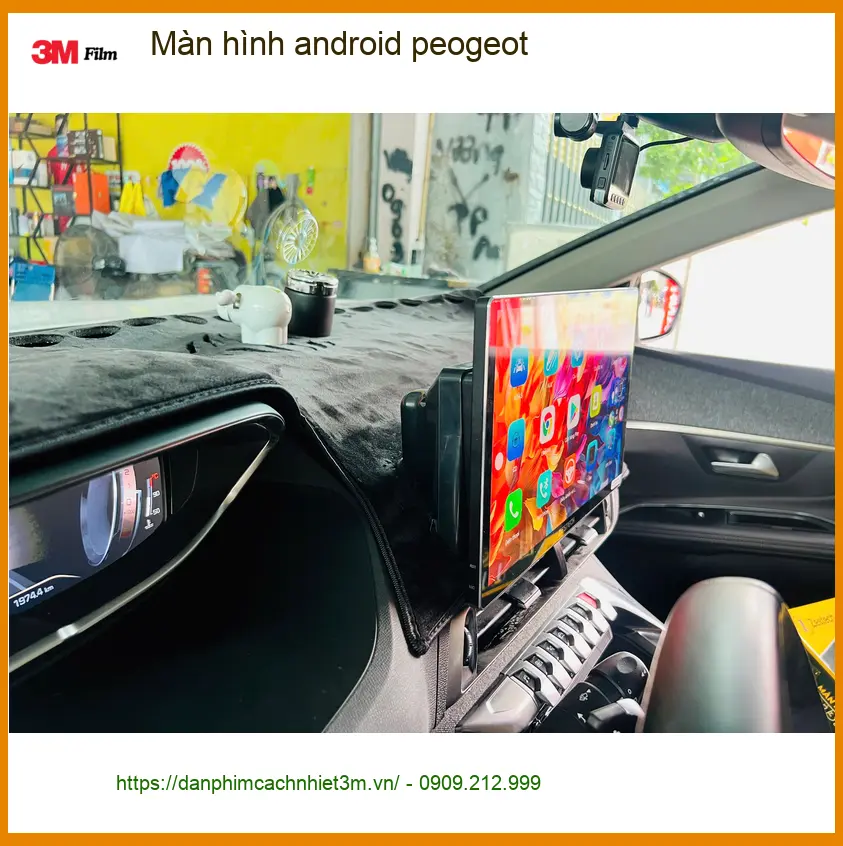 Chị Thảo nâng cấp màn hình Android Peugeot 2008 tại Quận 12 để xem YouTube ảnh thực tế 5