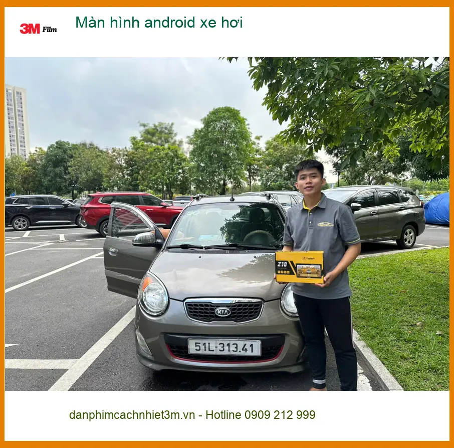 Anh Tân lắp màn hình android xe hơi Toyota Camry ở Quận 9. ảnh thực tế 3