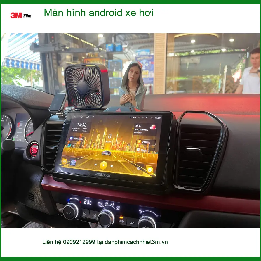 Chị Mai Anh nâng cấp màn hình Android xe Hyundai Accent Quận Tân Bình ảnh thực tế 4