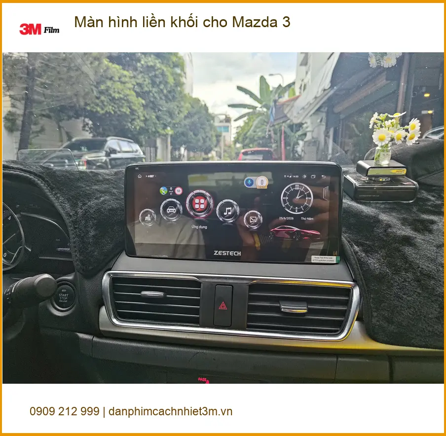 Anh Minh lắp màn hình liền khối cho Mazda 3 tại Củ Chi để nâng cấp trải nghiệm giải trí ảnh thực tế 3