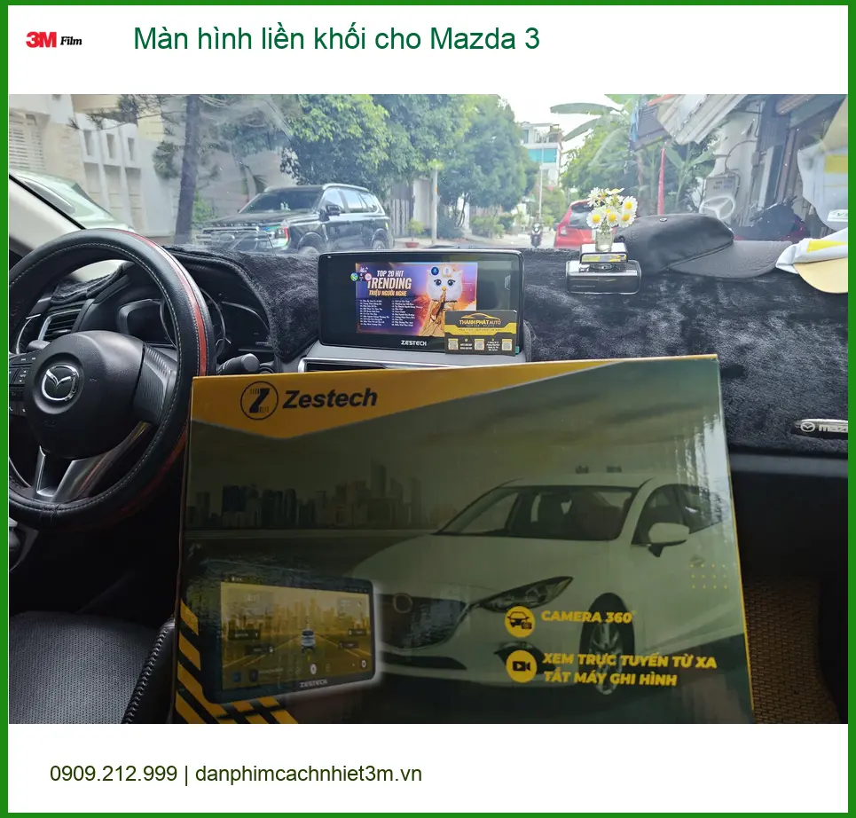 Chị Thảo nâng cấp màn hình liền khối cho Mazda 3 tại Quận 1 để trải nghiệm công nghệ mới ảnh thực tế 4