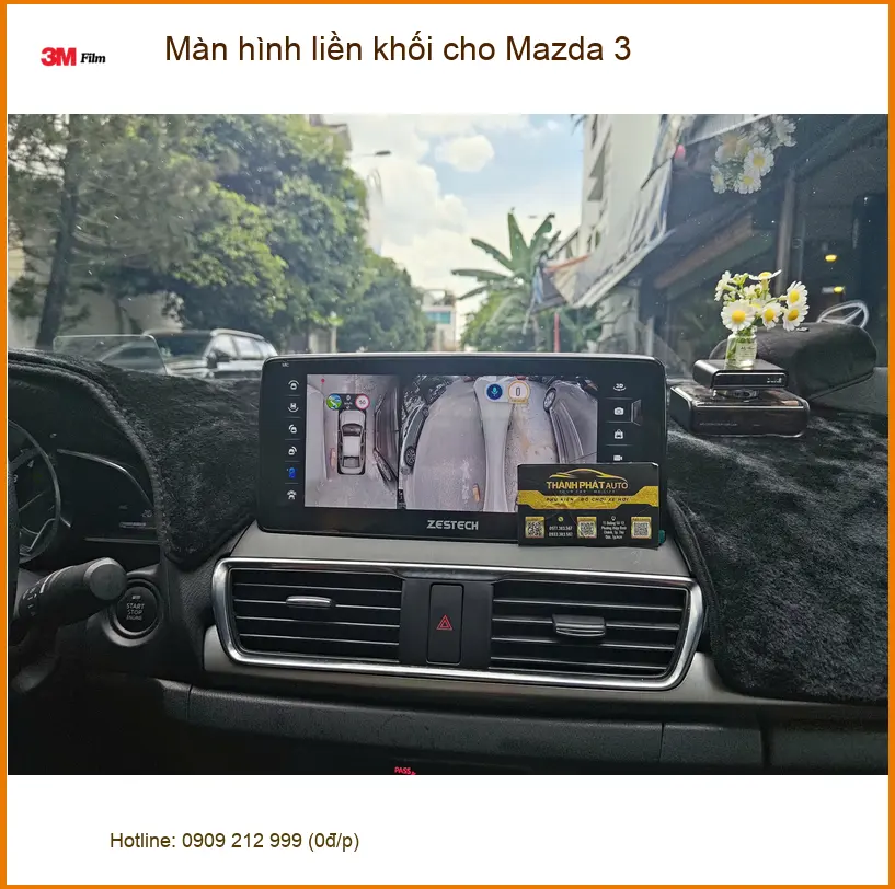 Anh Khang lắp màn hình liền khối cho Mazda 3 Quận Thủ Đức để nâng tầm không gian nội thất ảnh thực tế 3