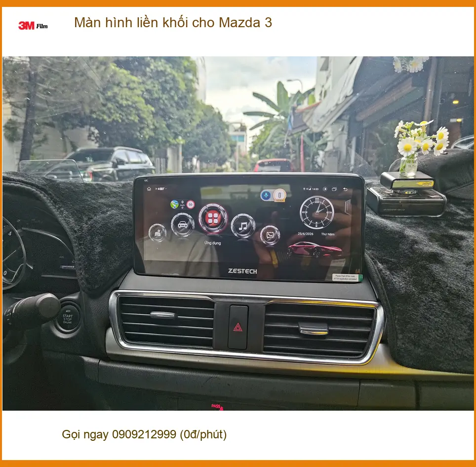 Anh Khang lắp màn hình liền khối cho Mazda 3 Quận Thủ Đức để nâng tầm không gian nội thất ảnh thực tế 5