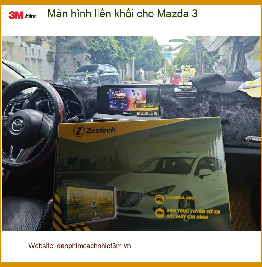 Chị Mai Anh lắp màn hình liền khối cho Mazda 3 tại Hóc Môn để nâng tầm giải trí trên xe ảnh thực tế 3