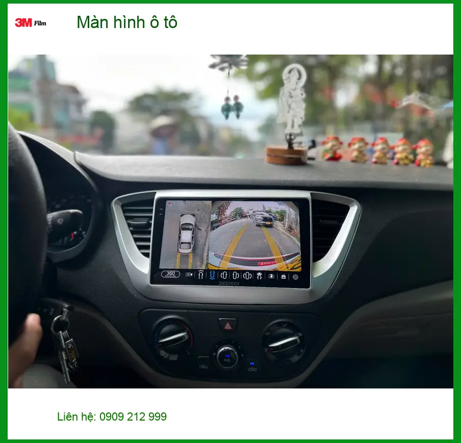 Chú Minh lắp Màn hình ô tô Hyundai i10 tại Quận 12 cho bé giải trí ảnh thực tế 4