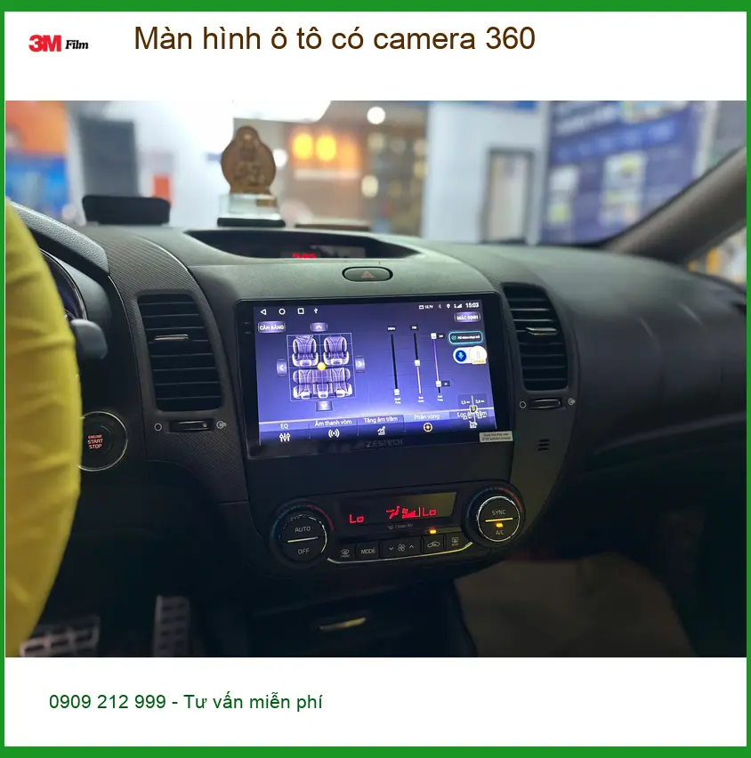 Chị Thảo lắp màn hình ô tô có camera 360 cho Kia K3 tại Quận 3