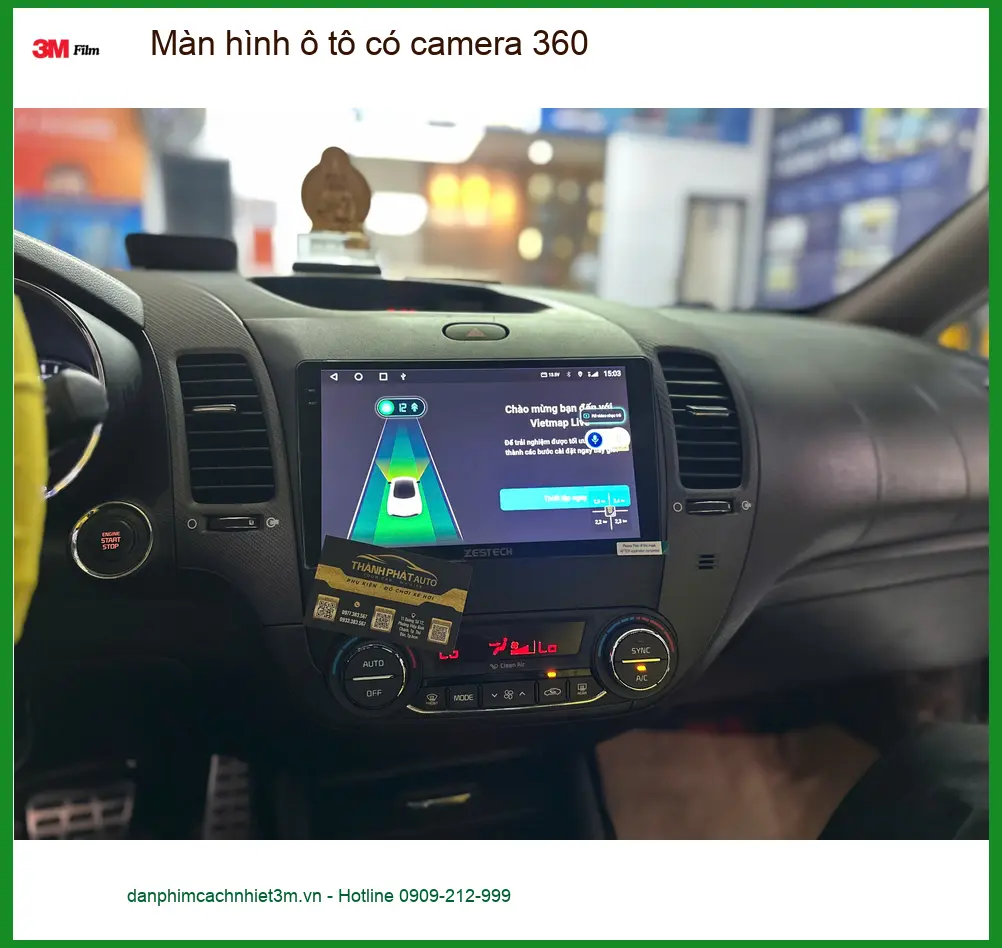 Chị Thảo lắp màn hình ô tô có camera 360 cho Kia K3 tại Quận 3 ảnh thực tế 5