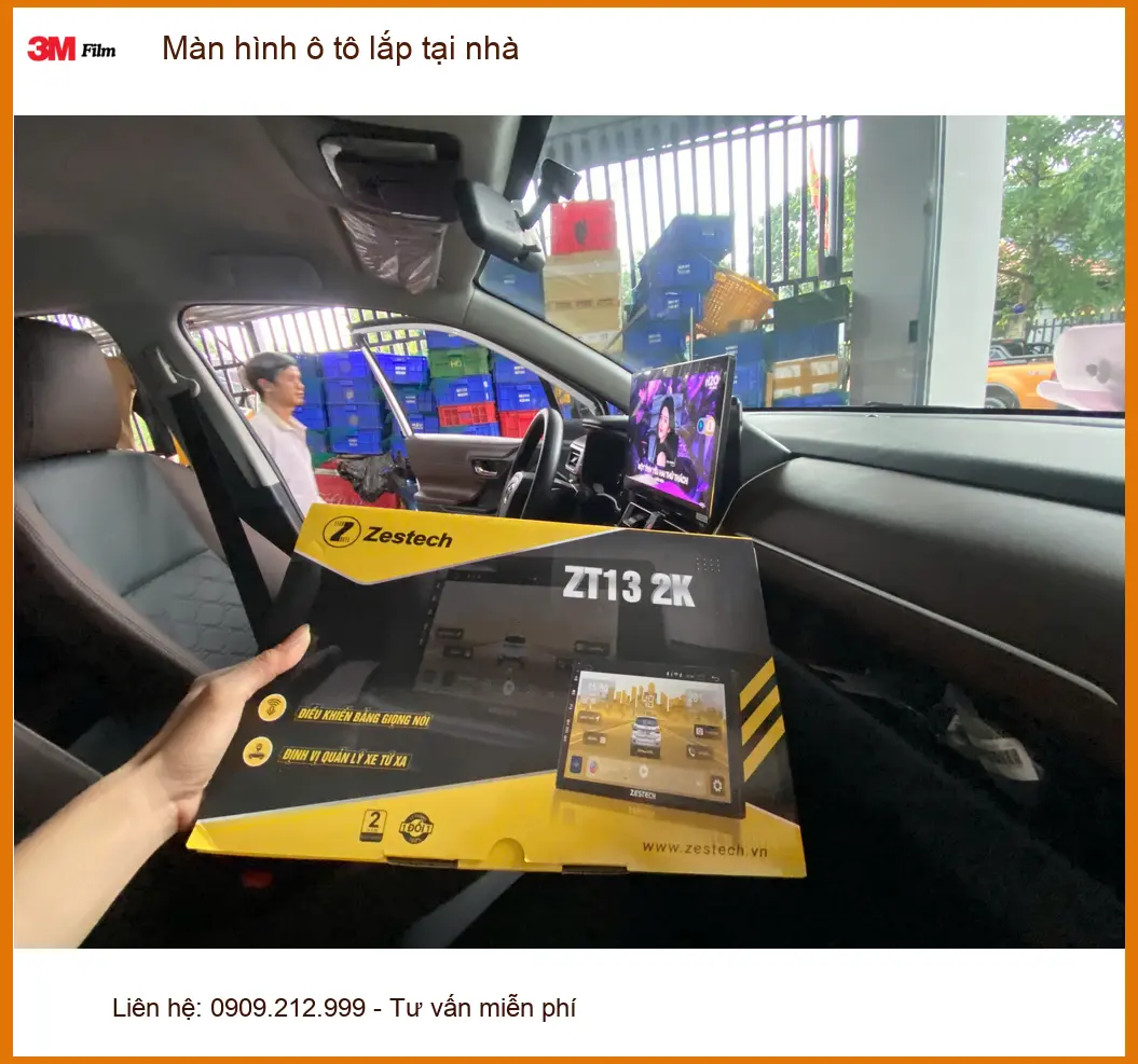 Anh Minh lắp màn hình ô tô tại nhà cho Suzuki XL7 Quận 9 vì bận rộn ảnh thực tế 2