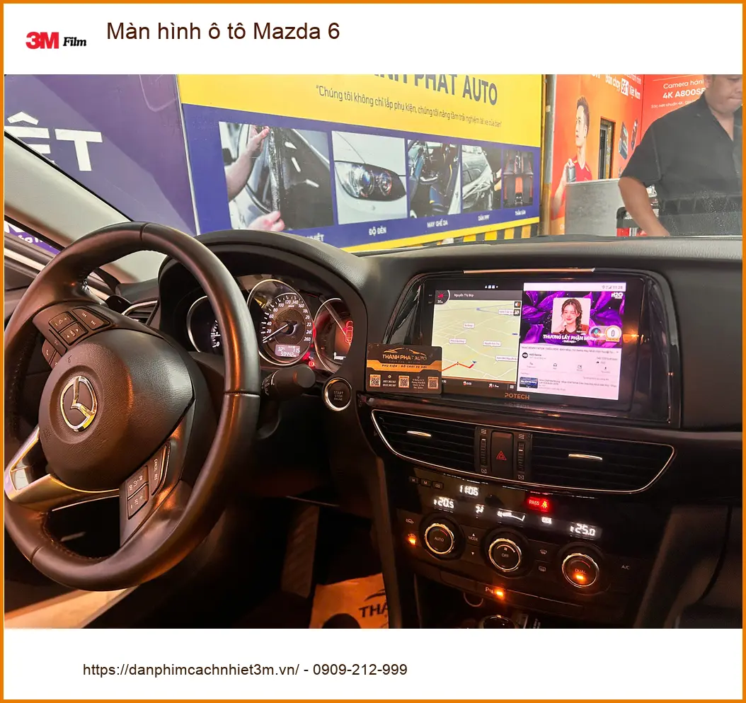 Địa chỉ lắp màn hình Android Mazda 6 cho Anh Hải tại Quận 6 để giải trí